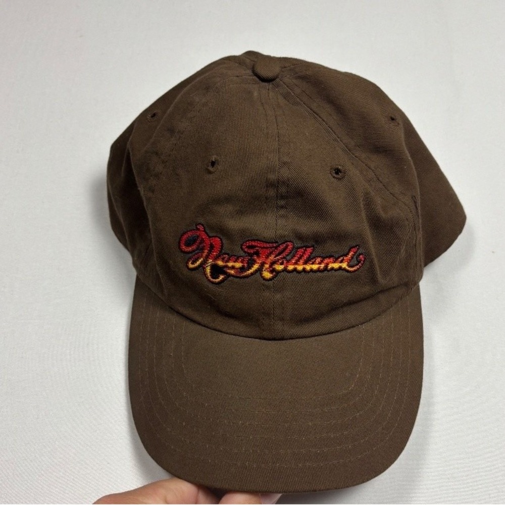 New Holland Agriculture Brown Cotton Embroidered Adjustable Baseball Cap